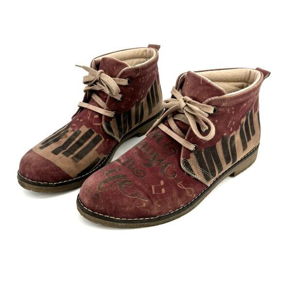 GoByte Shoes - Goby Ankle‎ Boots Size 8.5 Piano Keyboard Music